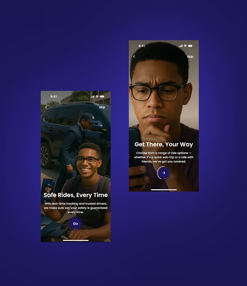 Cover image for Ride- Hailing app onboarding 