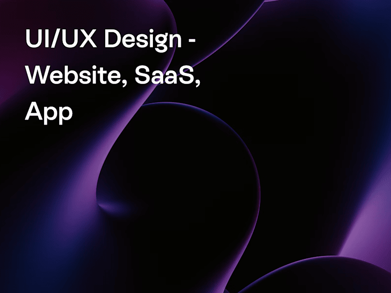 Cover image for Website, App & SaaS UI/UX Design & Prototyping