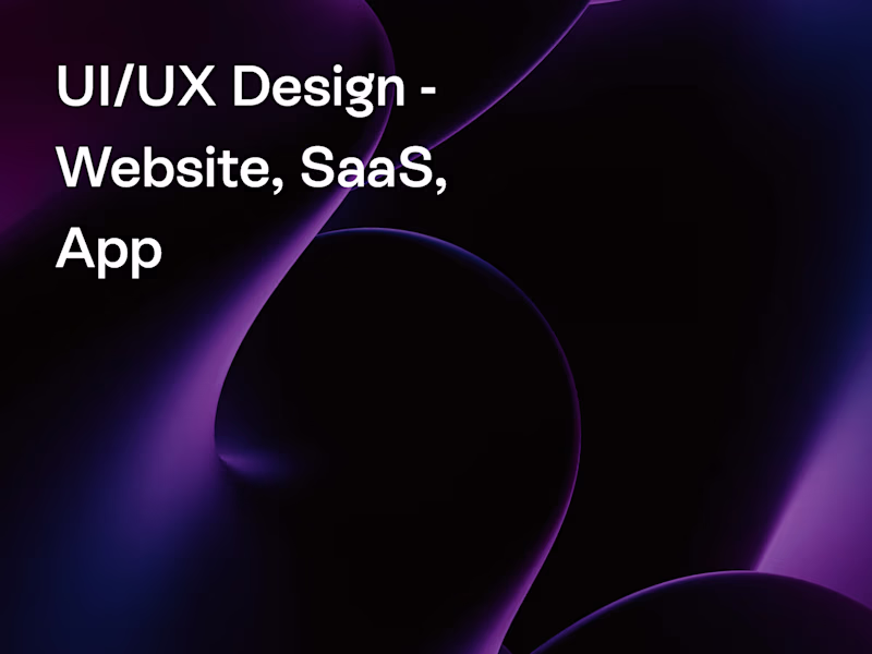 Cover image for Website, App & SaaS UI/UX Design & Prototyping