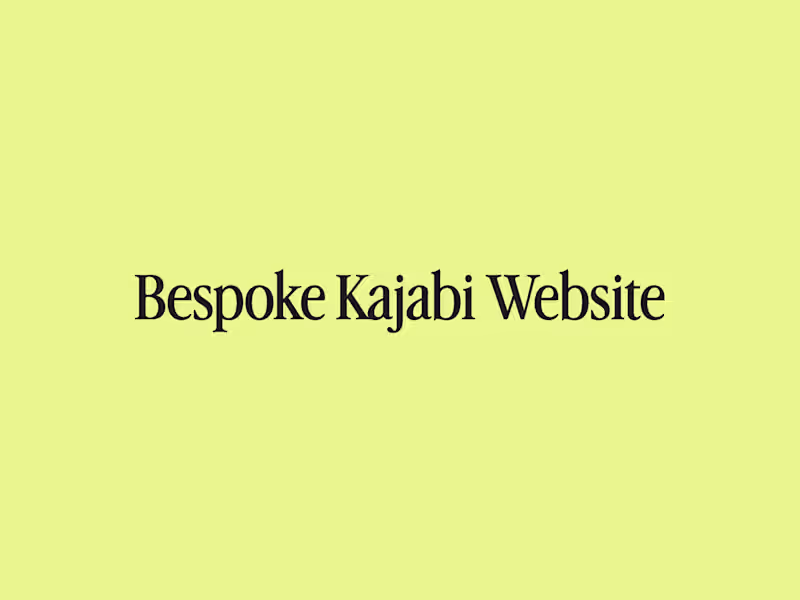 Cover image for Bespoke Kajabi Website