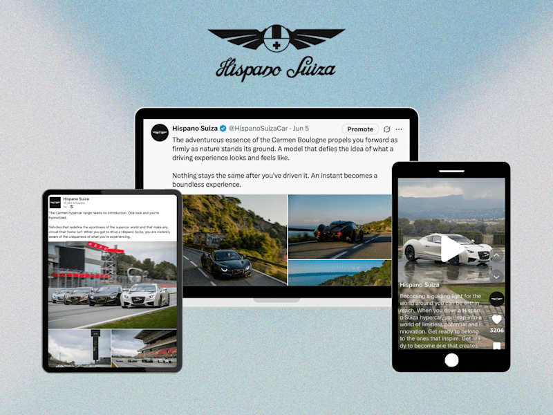 Cover image for Hispano Suiza x Copywriting and Social Media Management