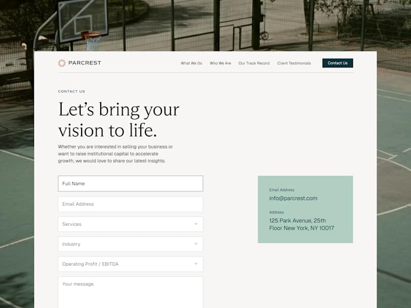 Cover image for Parcrest Advisor Website (Figma to Framer Development)