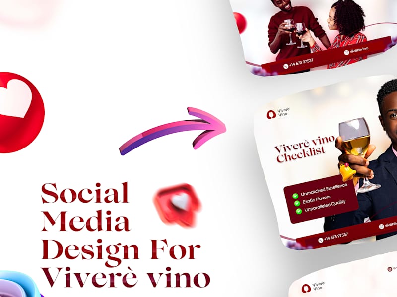 Cover image for Social media design for a wine company 