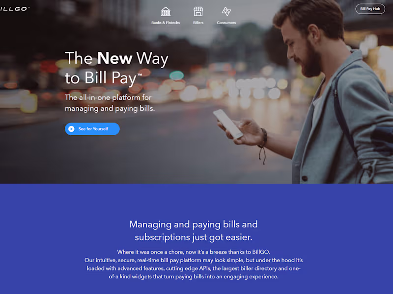 Cover image for BillGO | The New Way to Bill Pay™