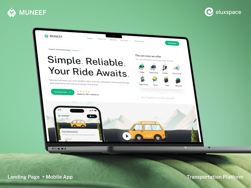 Cover image for Transport Booking App Landing Page with Micro-Animations