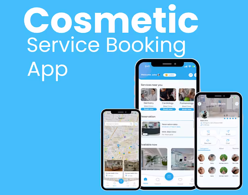 Cover image for Cosmetic & Aesthetic Service Booking App