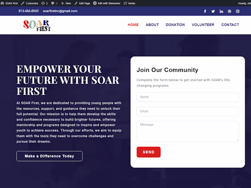 Cover image for Wordpress Landing Page