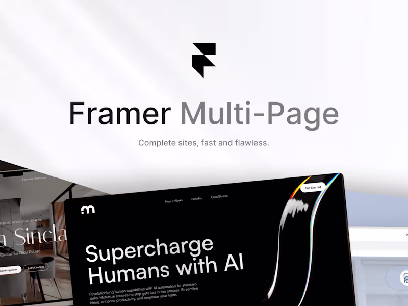 Cover image for Multi-page Framer Website