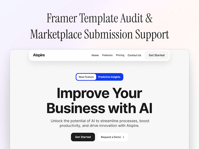 Cover image for Framer Template Optimization for Marketplace Approval