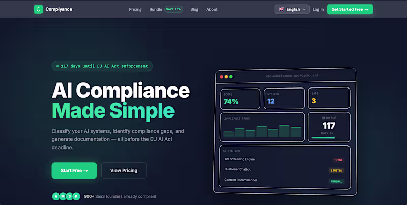 Cover image for EU AI Act compliance platform.