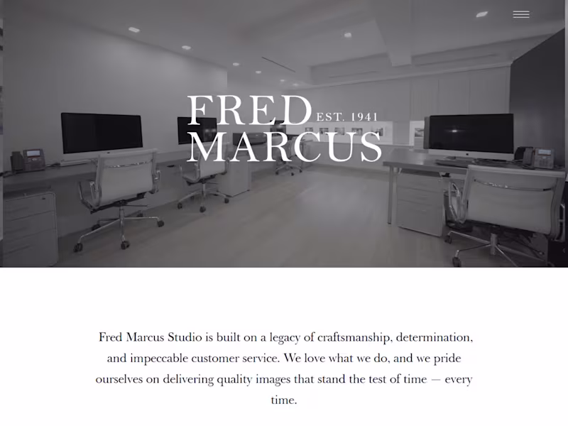 Cover image for Customized navigation menu for photography/videography studi...