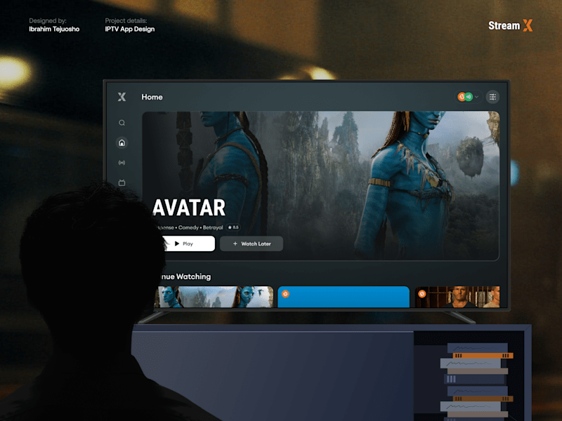 Cover image for StreamX IPTV App Design for Apple Platforms