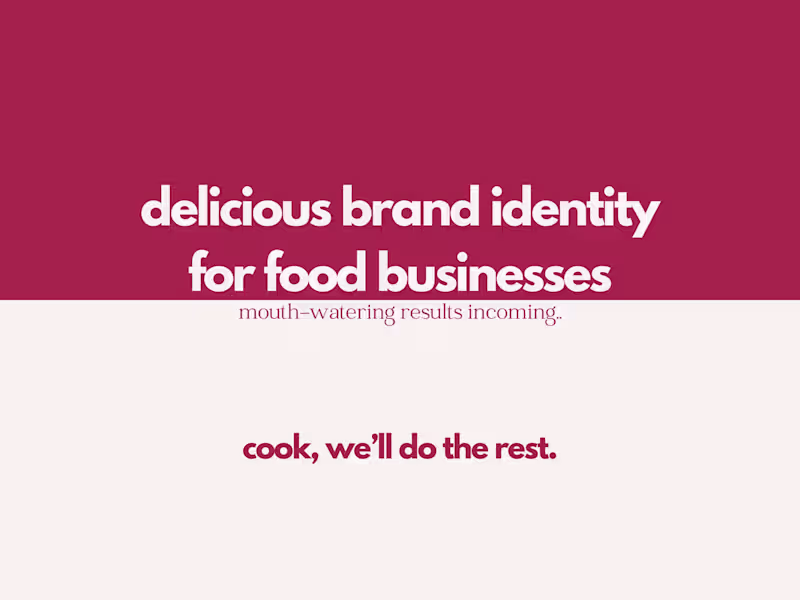 Cover image for Food Design: Brand Identity Package for Food Businesses 👩🏻‍🍳