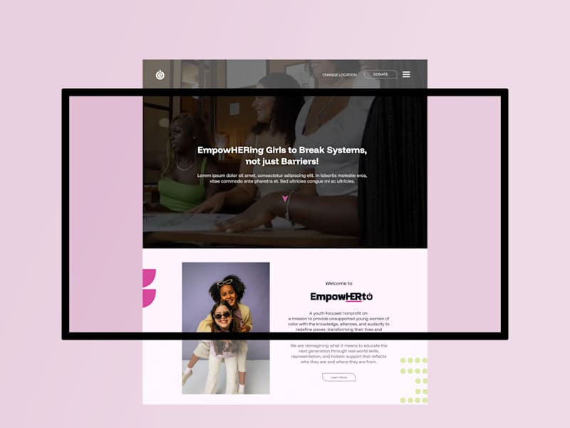 Cover image for EmpowHERto Website Redesign