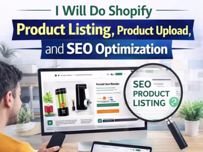 Cover image for Shopify Product Listing, Product Upload, and SEO Optimization