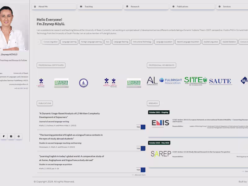 Cover image for Zeynep Koylu | Portfolio Website