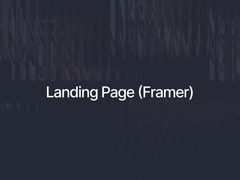 Cover image for Landing Page (Framer)