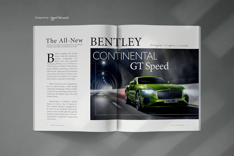 Cover image for Passion Autos Magazine Article Design Layout