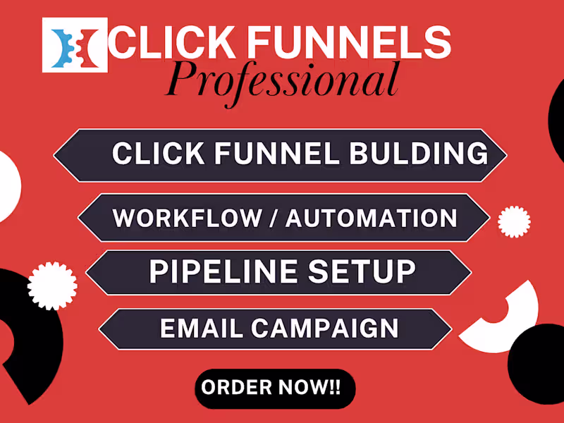 Cover image for Click Funnels Expert || Click Funnel building || Landing Page