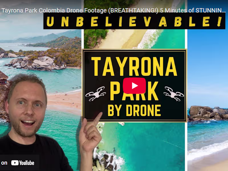 Cover image for A Cinematic Tayrona Park Colombia Drone Video