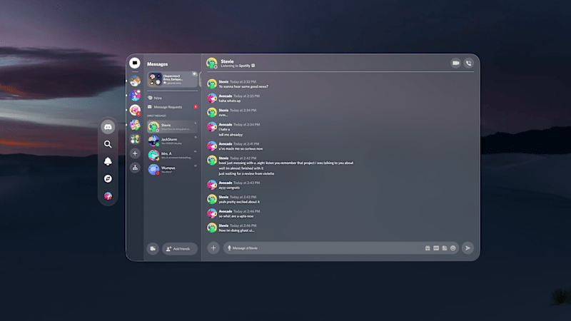 Cover image for Discord - Vision OS/Spatial UI