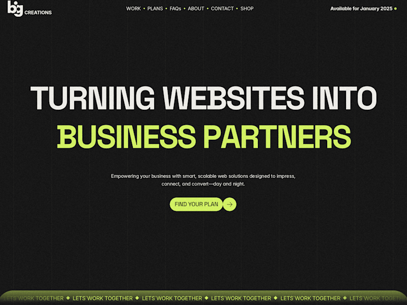 Cover image for BIG Creations Landing Page Design and Development