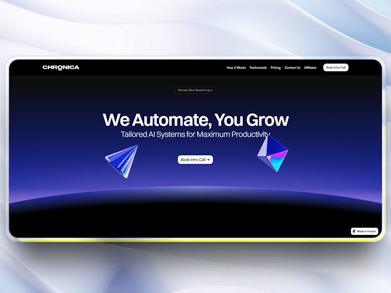 Cover image for Chronica Labs - AI Automation Landing Page