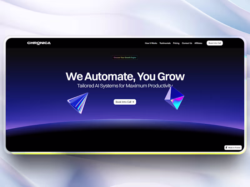 Cover image for Chronica Labs - AI Automation Landing Page