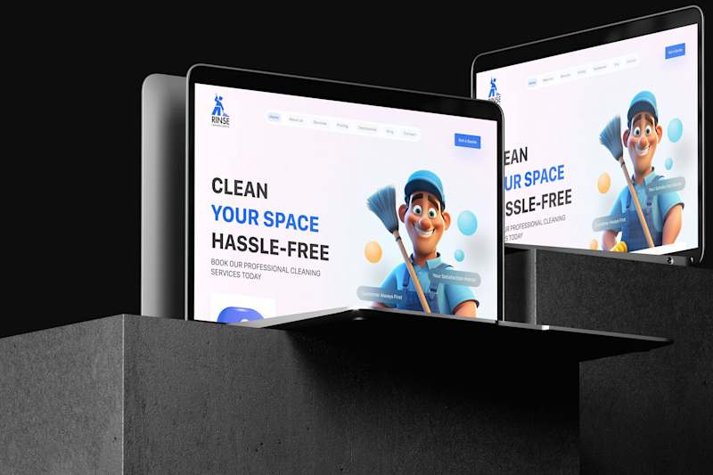 Cover image for Rinse Cleaning Service Landing Page