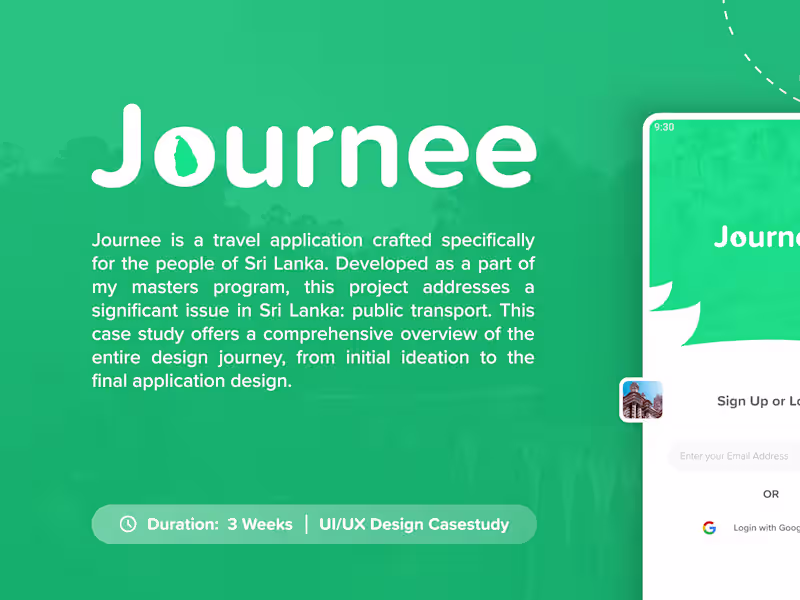 Cover image for Journee - A UI/UX Case study