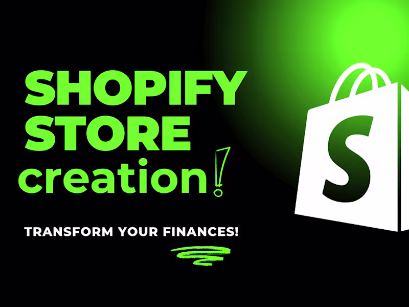 Cover image for I will creat one product shopify store and dropshipping store.