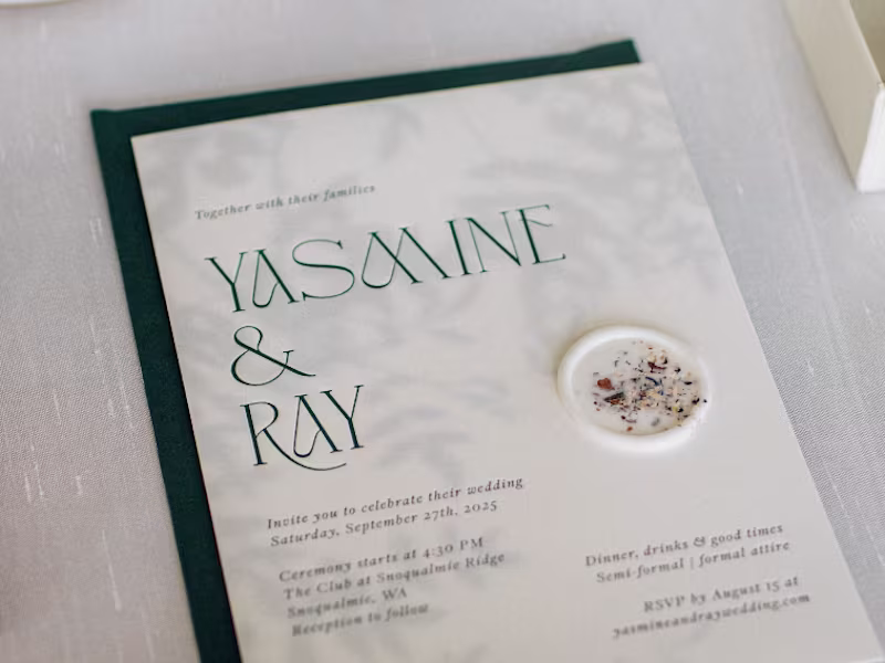 Cover image for Custom garden-inspired wedding invitation suite