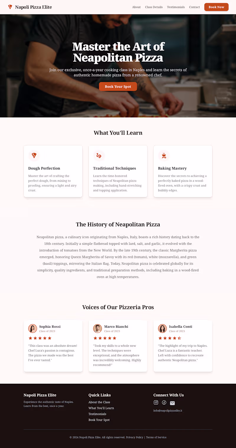 Cover image for Sharing a new landing page concept for "Napoli Pizza Elite,"...