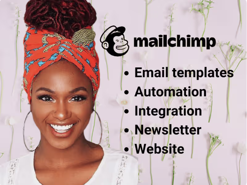 Cover image for mailchimp landing page, mailchimp template, mailchimp automation