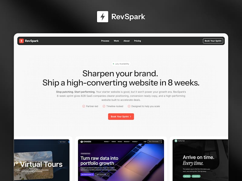 Cover image for RevSpark Landing Page