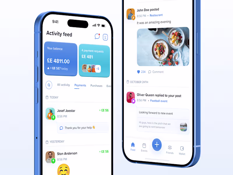 Cover image for Wallet. Mobile App for P2P payments