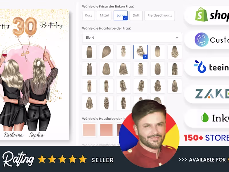 Cover image for I will setup shopify print on demand website in customily