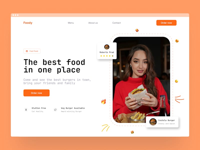 Cover image for Foody - Fast Food Burger Project
