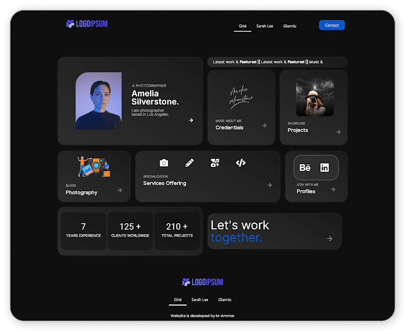 Cover image for Trendy one-page WordPress website portfolio | WordPress website