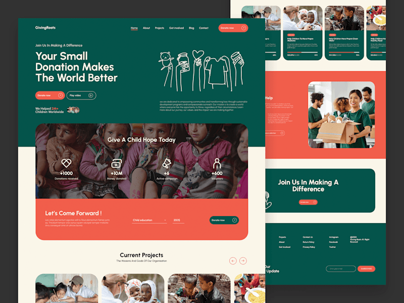 Cover image for GivingRoots : Charity Donation Website