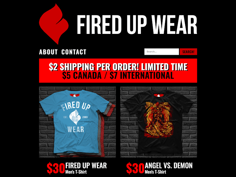 Cover image for Fired Up Wear - Webflow Website