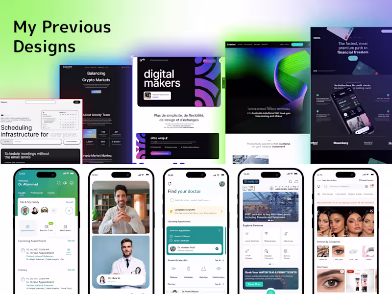 Cover image for UX/UI design, Web app, Mobile app