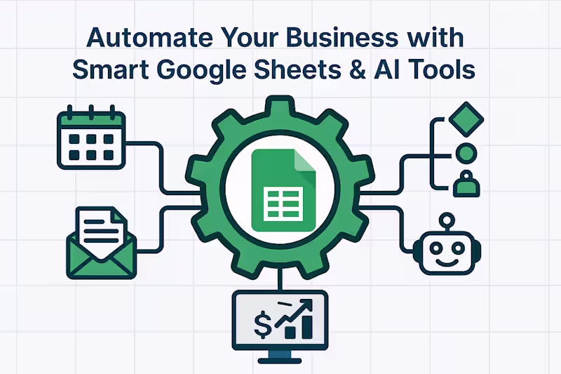 Cover image for "Automate Your Business with Smart Google Sheets & AI Tools"