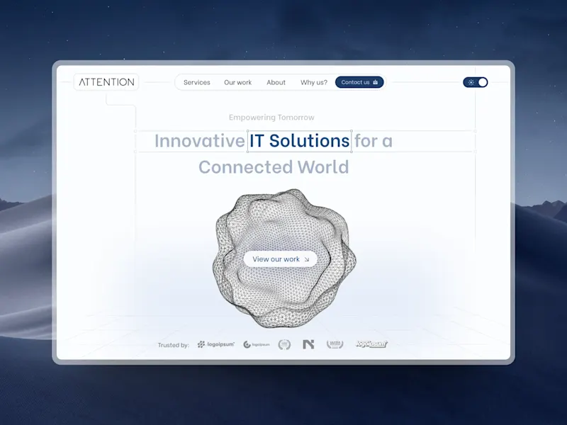 Cover image for Landing page for an IT company