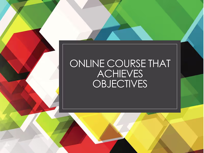 Cover image for I will create an engaging E learning course for you.