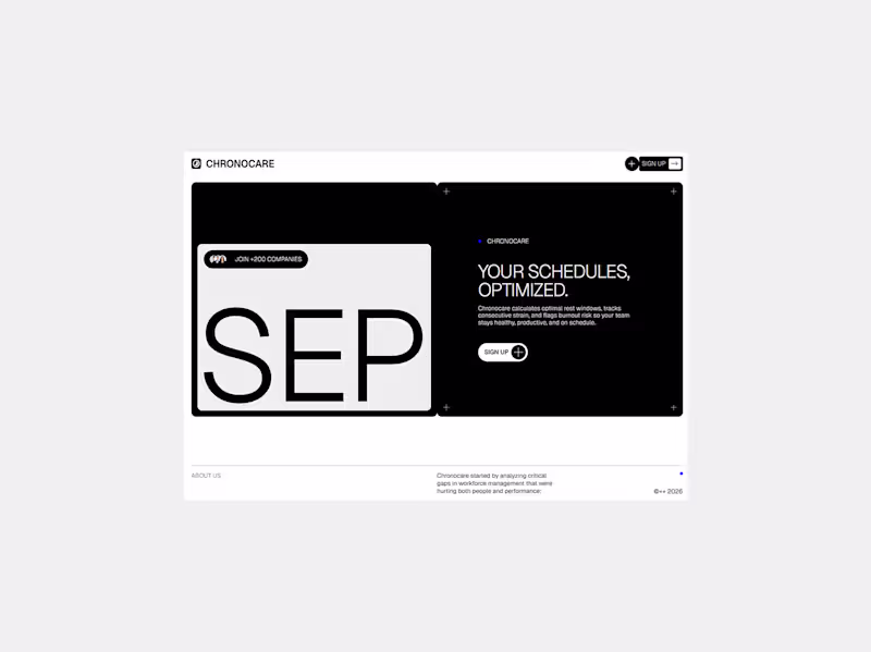 Cover image for CHRONOCARE - SaaS @ Webflow