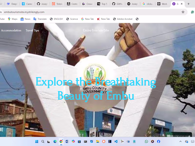 Cover image for Tourism Website Development