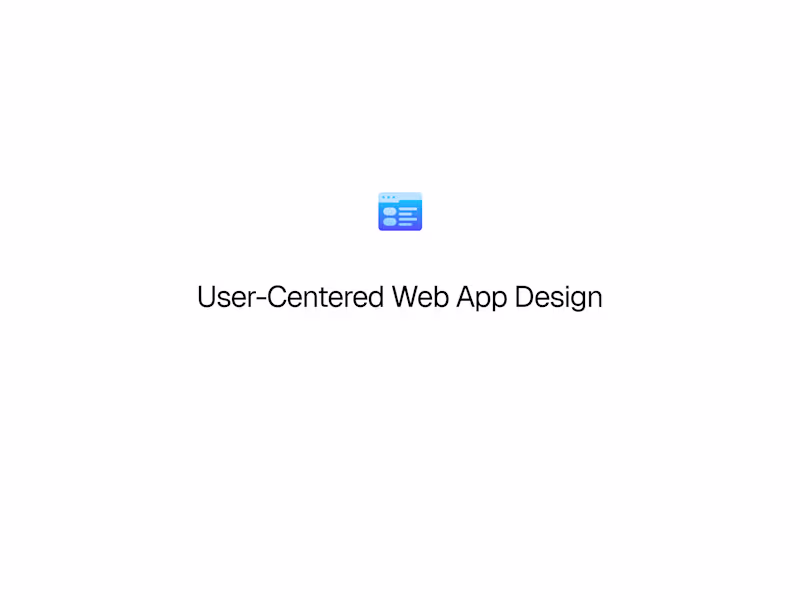 Cover image for Web App Design