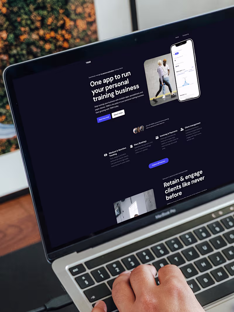 Cover image for TRNR SAAS Landing Page (Framer Site)
