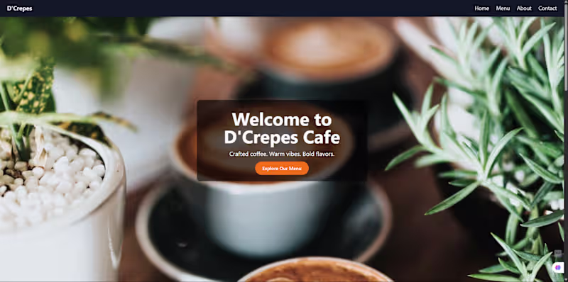 Cover image for D'Crepes Cafe Website Design